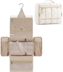 Bolsa de maquillaje de viaje colgante portátil personalizada, organizador de gran capacidad para artículos de tocador, estuches de cosméticos, brochas de maquillaje, pedido urgente - Product Image 1