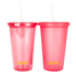 double wall tumbler stainless steel straw set mug custom bottle reusable plastic smoothie cups with lid