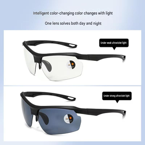 Lunettes de soleil de sport unisexe à changement de couleur avec logo personnalisé 2026, protection UV400, pour la conduite et le cyclisme, verres photochromiques - Product Image 4