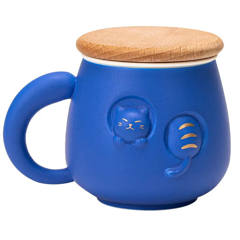रचनात्मक यात्रा सिमंस कस्टम Kawaii बिल्ली डिजाइन मग भाग्यशाली बिल्ली Infuser और ढक्कन के साथ कॉफी मग सिरेमिक चाय मग