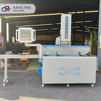 1200mm çift kafaları otomatik alüminyum profil CNC Metal freze delme makinesi için Windows kapı kilidi delik