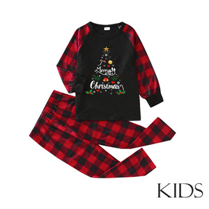 Abbigliamento Coordinato Famiglia per Natale, Pigiami a Maniche Lunghe per Genitori e Figli, Loungewear con Motivo a Quadri per <span class=keywords><strong>Mamma</strong></span>, <span class=keywords><strong>Papà</strong></span> e Bambino - Product Image 5