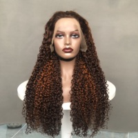 Vente chaude Pleine Densité Double Dessiné Dentelle Frontale Perruque Vietnam Vierge Cheveux Perruques Piano Couleur