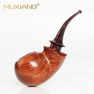 Muxiang Wooden Smoking Pipe Bent Type Rosewood Solid Wood Tobacco Pipe - Product Image 1