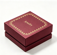 Boîte à bijoux de luxe avec fermeture magnétique en feuille d'or, matériaux recyclés, boîte cadeau en papier rigide, insert en éponge, emballage personnalisé avec logo