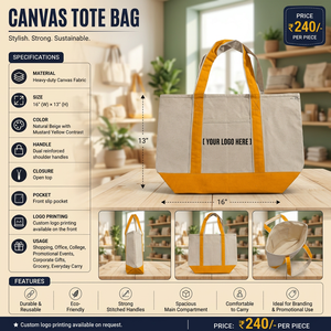 Bolsa de Compras Reutilizable de Lona de Algodón Fabricada en India para Mujeres y Uso Diario Disponible al Mejor Precio - Product Image 2