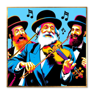 Hecho a mano impresionista músico pared arte tres hombres violín retrato pintura al óleo sobre lienzo figura y retrato pinturas Decoración - Product Image 1
