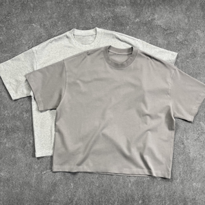 T-shirt YOUMI personalizzabile con <span class=keywords><strong>logo</strong></span>, 275gsm, 100% cotone, nera, girocollo, manica corta, da uomo, taglio squadrato, cropped, oversize, tinta unita, alta qualità - Product Image 3