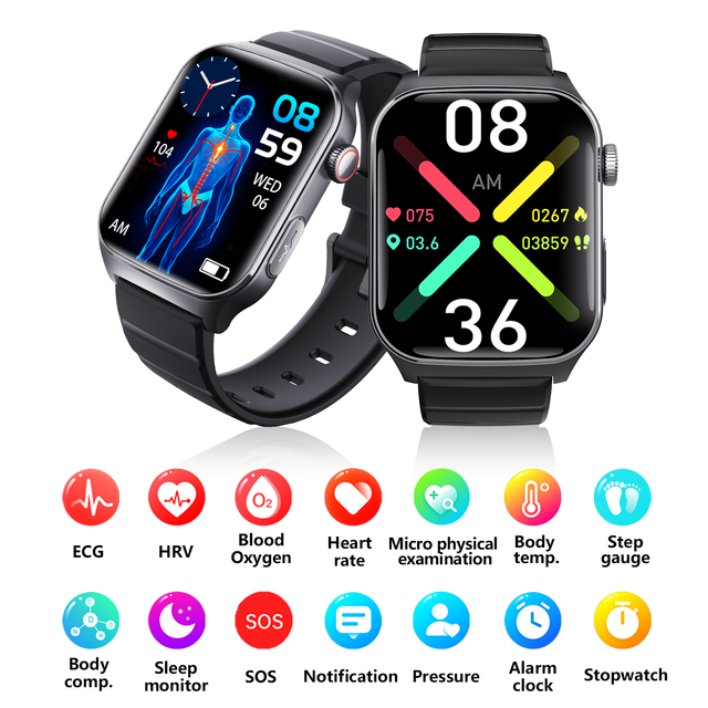 F320 2026 New Multi Sport Mode 1.9-inch Screen Electrocardiogram Monitoring Fitness tracker for Men and Women IP67 Waterproof