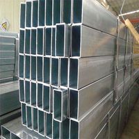 Tubo de Acero Rectangular Galvanizado en Caliente de 6 Metros, 2x2, 2x4, 4x4 Pulgadas, Precio de Fábrica