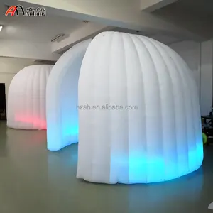 Cabina fotografica gonfiabile a LED Shell entrambe le tende per la decorazione di nozze