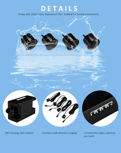 Ventas directas de fábrica 9-12V DC 4 sensores ultrasónicos cuatro sondas 40KHz 28-450cm rango UART/RS485/salida de relé fácil de instalar - Product Image 6