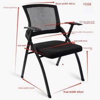 Chaise de bureau au design moderne pour la réception de conférence et de formation Chaise pliable en PP Mesh Material