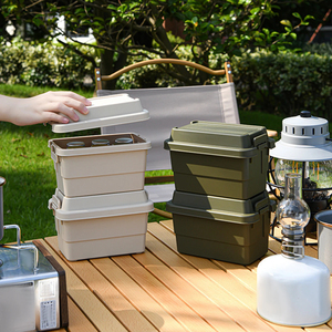Stackable <span class=keywords><strong>L</strong></span>ưu Trữ Ngoài Trời Hộp Cắm Trại Không Thấm Nước Mang Đi Bộ Đường Dài Tàu Sân Bay Hàng Hóa Thân Cây Xe Tổ Chức Cho Nấu Ăn Đi Du <span class=keywords><strong>L</strong></span>ịch Hàng Tạp Hóa - Product Image 3