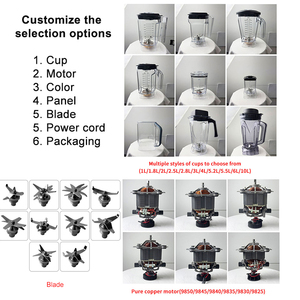 Robot culinaire électrique <span class=keywords><strong>de</strong></span> qualité supérieure, mixeur, moulin à épices, extracteur <span class=keywords><strong>de</strong></span> jus, avec couvercle insonorisant, blender commercial - Product Image 6