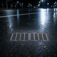 Grille de couverture en fonte ductile à fentes longues robuste pour système de drainage urbain