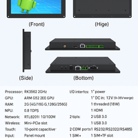 2025 más populares 7/10 pulgadas precio barato Android Panel Industrial Pc IP65 impermeable táctil capacitiva HD pantalla LCD Panel PC