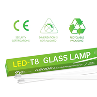 Tubo LED T8 de 18W y 1200mm con controlador IC, tubo de vidrio, 85LM/W, 6500K, blanco frío, doble condensador, luz lineal, reemplazo de lámpara fluorescente