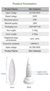 Système d'analyse cutanée portable, scanner de peau, scanner d'hydratation cutanée, adapté aux instituts de beauté et spas, avec recommandation de produits et rapport. - Product Image 6