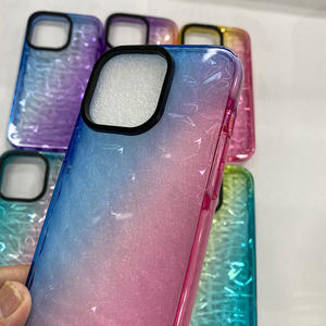 เคสกันกระแทกแบบนิ่ม TPU สำหรับ <span class=keywords><strong>iPhone</strong></span> <span class=keywords><strong>SE</strong></span> 2022 พร้อมพื้นผิวลายเพชรไล่เฉดสี และขอบ TPE แบบถุงลมนิรภัย - Product Image 4