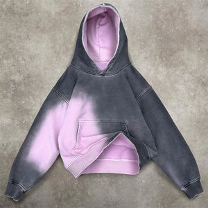 Sweats à capuche d'automne pour hommes, surdimensionnés et lourds, 100% coton, brodés et lavés à l'acide, respectueux de l'environnement, collection - Product Image 5