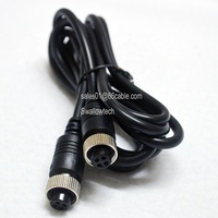 Câble d'extension coaxial blindé Swallowtech 10 cm M12 4 broches, connecteur aviation femelle-femelle, étanche en PVC