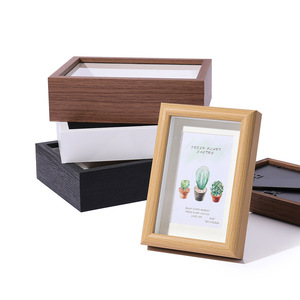 3D Hollow Photo <b>Frame</b> Brown Rectangle 4x6 Modern Handmade DIY Jewelry Accessories Shadow Box Display <b>Frame</b> - Product Image 2