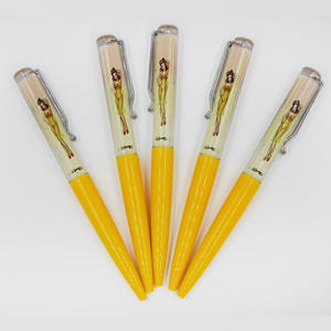 قلم زيت ثلاثي الأبعاد للدعاية والإعلان، تصميم فتاة جذابة تخلع ملابسها، قلم سائل بشعار مخصص، تصميم امرأة عارية عائمة - Product Image 2