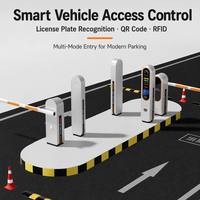 Barrera de Tráfico Automática Keydeone KDW-BG-L50 DC Sin Escobillas de Doble Carril con Control Remoto QR para Vehículos de Alta Velocidad