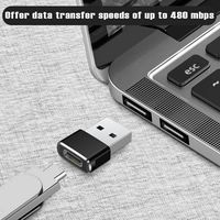 Adaptateur USB 3.0 mâle vers USB-C 3.1 femelle pour ordinateur portable, jeux, appareil photo, téléphone portable