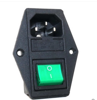 Prise mâle CA C13 C14 à monter sur panneau 110 V avec fusible et interrupteur à bascule, prise d'alimentation femelle CA