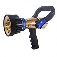 Pistolet d'incendie de secours d'urgence avec contrôle de débit en 4 étapes, compatible avec tuyau d'incendie, construction en alliage d'aluminium, personnalisable