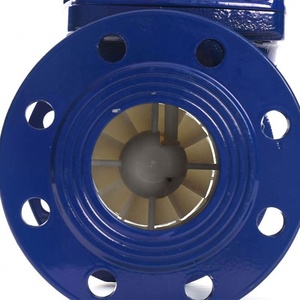 Woltman meteran air sayap sekrup kering 200Mm dapat dilepas flens kuningan Spiral Horizontal mekanis tipe sambungan Medidor De Agua