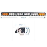 Barre lumineuse LED blanche à une rangée de 180 W, 32 pouces, pour véhicule tout-terrain, barres LED ambrées pour toit, UTV, barre lumineuse de 83 cm pour camion, voiture