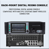 Table de mixage audio numérique avancée T24 24 canaux montable en rack avec mémoire de scène et alimentation fantôme +48V pour concerts en direct