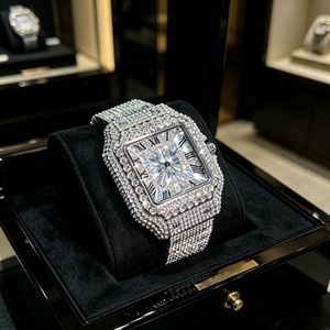Reloj de Moissanita de Alta Calidad, Moderno Reloj Mecánico Automático para Hombre, Completamente Adornado con Cristales, Estilo Hip Hop de Lujo - Product Image 2