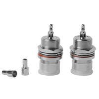 Conector Hembra Tipo N para Panel, Conector Coaxial RF a Prueba de Agua para Cable RG316 RG174 de 50 Ohmios