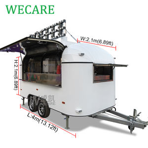वेसेयर कस्टम पूरी तरह से सुसज्जित कॉफी ट्रेलर मोबाइल बार विंटेज फूड ट्रक जर्मनी स्ट्रीट पिज्जा ओवन फूड वैन ट्रेलर - Product Image 2