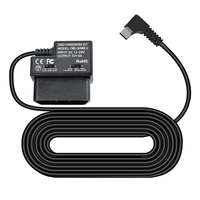 Kit de câblage direct OBD vers Type-C, câble d'alimentation OBD II 12V-24V vers 5V 3A pour caméra embarquée avec protection contre les basses tensions