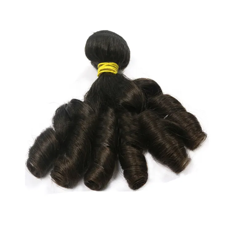 Top Grade 7a Double Drawn Indian Aunty Funmi Hair Bouncy Curls Indian Remy Hair Weave