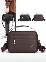 Nouveauté : Sac bandoulière en cuir PU de qualité supérieure, design tendance, prix de gros usine, avec logo personnalisé, pour homme, original