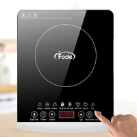 Plaque de cuisson à induction électrique multifonctionnelle à brûleur unique 220V, commande tactile, design étanche pour usage commercial, fonction hotpot