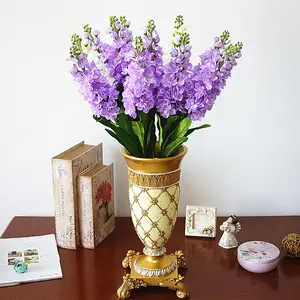 Fleur artificielle de delactivités K15 à longue tige, 1 pièce, fausse Snapdragon en soie, Arrangement, fausse delactivités, violette