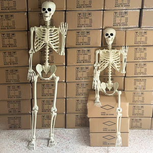 Squelette d'Halloween de 37 pouces, squelette en plastique de corps entier avec articulations réglables pour une décoration effrayante d'Halloween dans la cour, le patio ou l'intérieur - Product Image 5