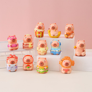 Capybara Taiyaki Squishy <b>Toy</b> Soft Cute Slow Rising Stress Relief <b>Desk</b> Decor Animal Figure Bulk Wholesale - Product Image 3
