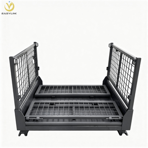 Yilian-Aanpasbare Metalen Opbergrekken En Manden Logistieke Omzet Pallets En Stlage Box Opvouwbare Ontwerp Oem Leverancier - Product Image 2