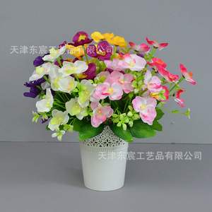 ดอกกล้วยไม้ฟาแลนนอปซิสประดิษฐ์จาก Dongchen Crafts ขนาด 38 ซม. ดอกไม้ผ้าไหมสำหรับตกแต่งบ้านและงานแต่งงาน - Product Image 4