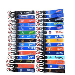 Eagle Claw móc Đen đội bóng chày M L B dây đeo ngắn điện thoại di động treo dây Chìa Khóa Dây đeo cổ tay Xe móc khóa - Product Image 2