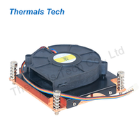Dissipateur de chaleur en cuivre pur avec ventilateur de puissance pour refroidisseur de processeur 1U 100W 115x1150 1155