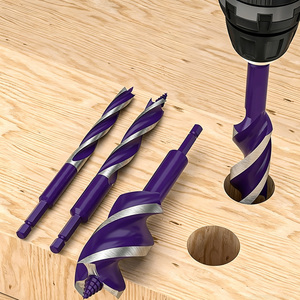 Trapano Elettrico Manuale 6-35mm per Lavorazione del Legno con Attacco Esagonale, <span class=keywords><strong>Punta</strong></span> a Quattro Lame e Tre Scanalature, Trapano a Spirale - Product Image 2
